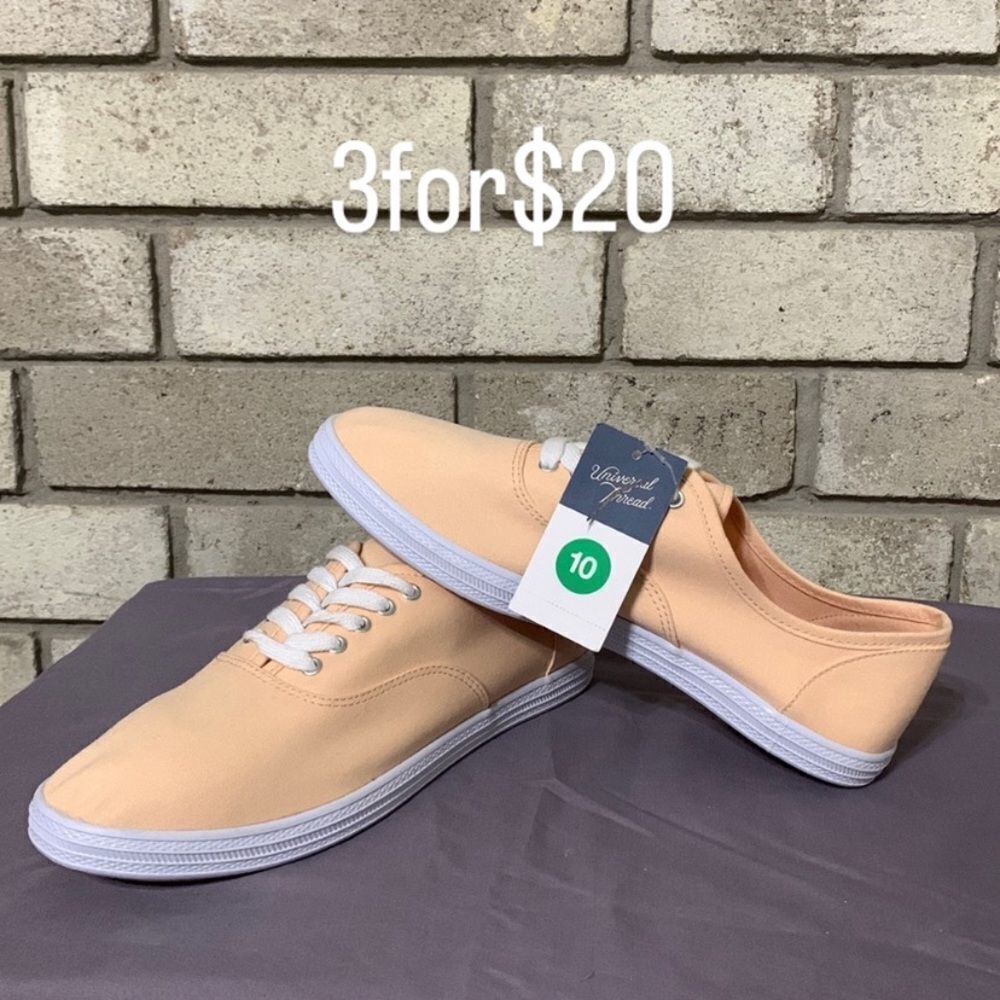 3for$20 NWT universal threads lunea lace up sneaker orange size 10